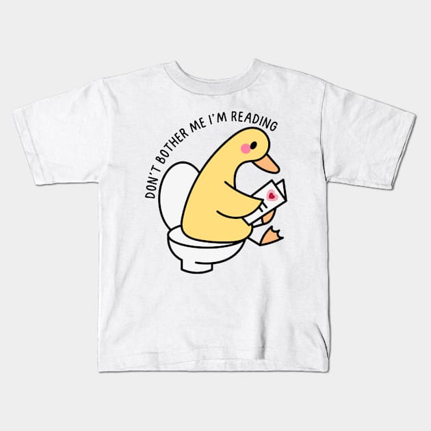 Don't bother me I'm reading Kids T-Shirt by medimidoodles